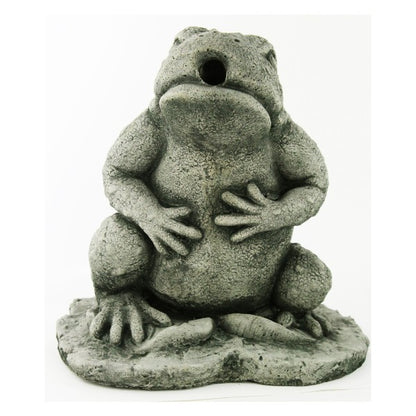 Forest Frog Piped Statue