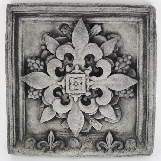 French Wall Plaque, 10 inches H x 10 inches W