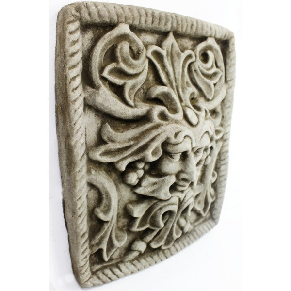 Green Man Decor Wall Plaque, 14.5 inches H x 12.5 inches W
