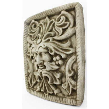Green Man Decor Wall Plaque, 14.5 inches H x 12.5 inches W