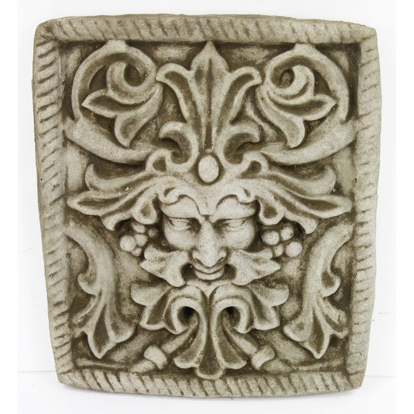 Green Man Decor Wall Plaque, 14.5 inches H x 12.5 inches W
