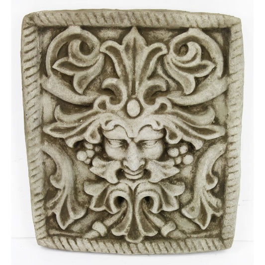 Green Man Decor Wall Plaque, 14.5 inches H x 12.5 inches W