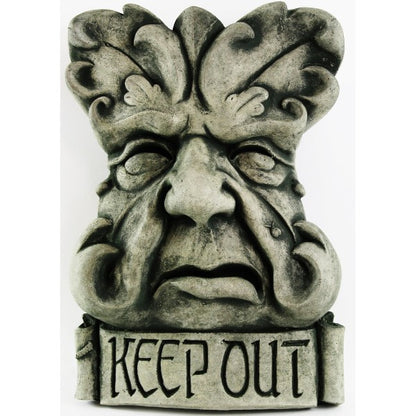 French Green Man Wall Plaque, 9.5 inches H x 6.5 inches W,