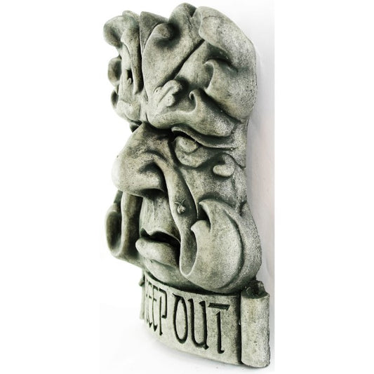 French Green Man Wall Plaque, 9.5 inches H x 6.5 inches W,