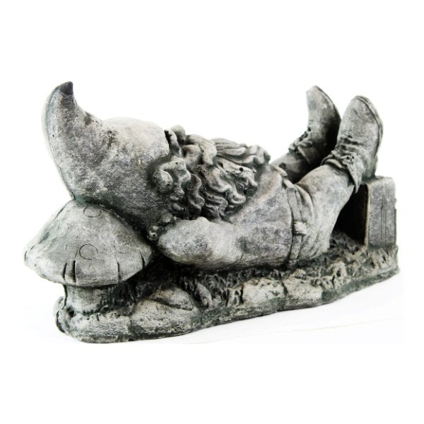 Garden Gnome and Frog Resting Statue