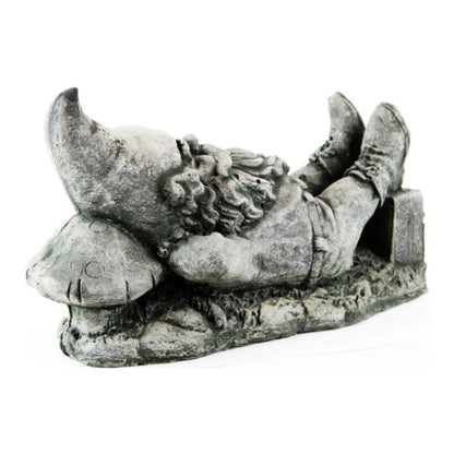 Garden Gnome and Frog Resting Statue