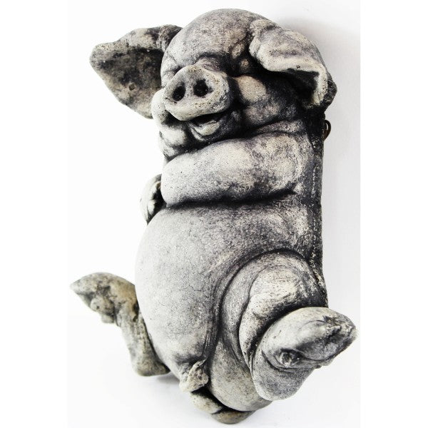 Sleeping Pig Statue Wall Plaque