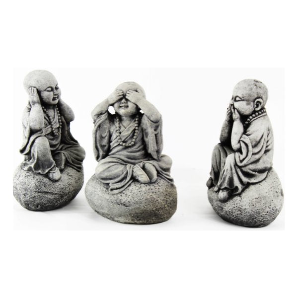 Three Wise Monks Statues Set
