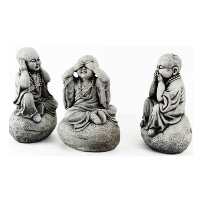 Three Wise Monks Statues Set