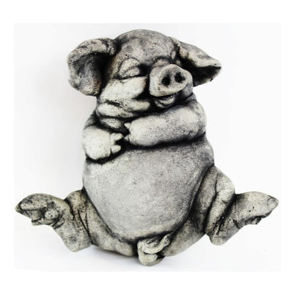Sleeping Pig Statue Wall Plaque