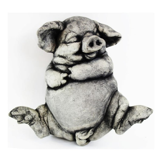 Sleeping Pig Statue Wall Plaque