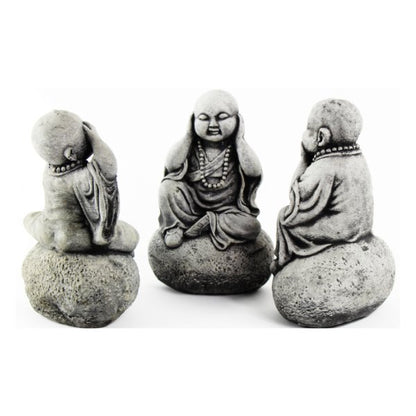 Three Wise Monks Statues Set