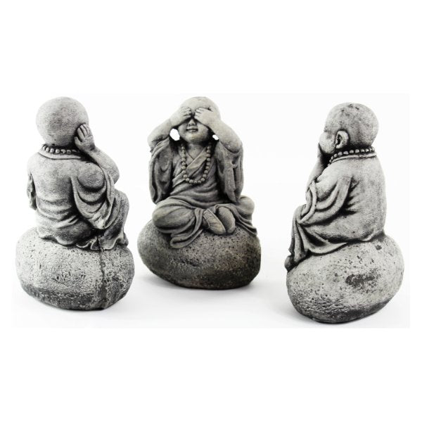 Three Wise Monks Statues Set