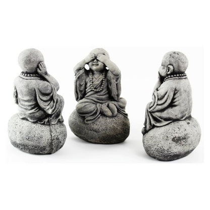 Three Wise Monks Statues Set