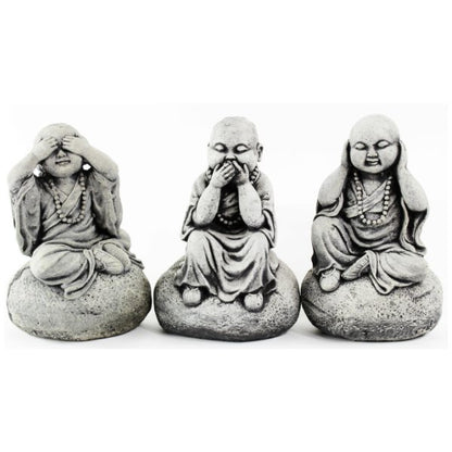 Three Wise Monks Statues Set