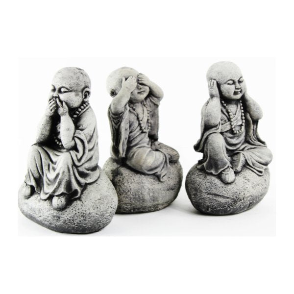 Three Wise Monks Statues Set