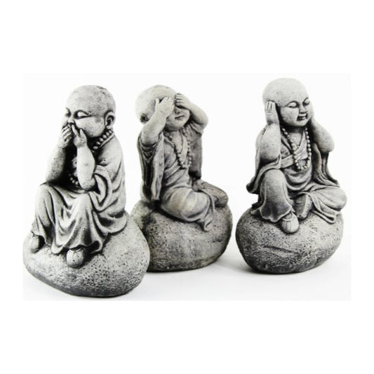 Three Wise Monks Statues Set