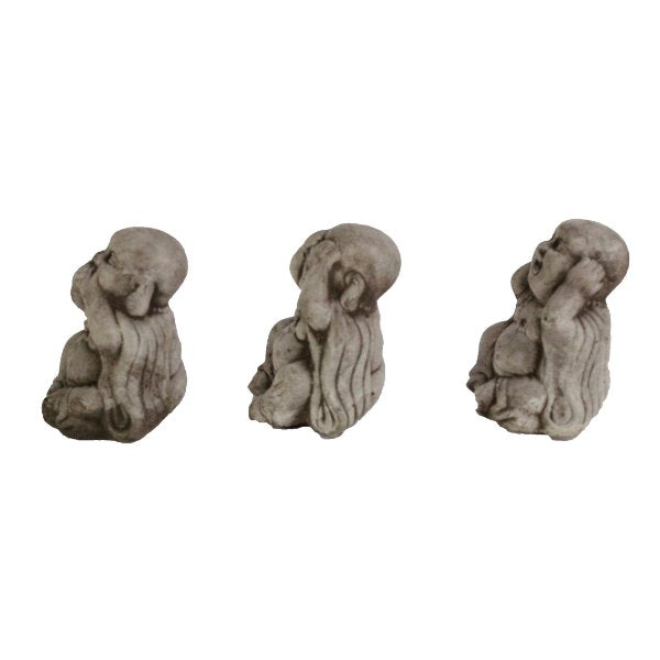 Three Wise Monks Small Set Garden Statues
