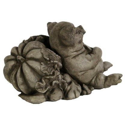 Happy Harvest Pig Statue with Guitar