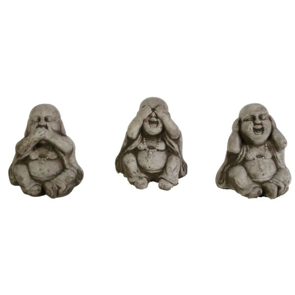 Three Wise Monks Small Set Garden Statues